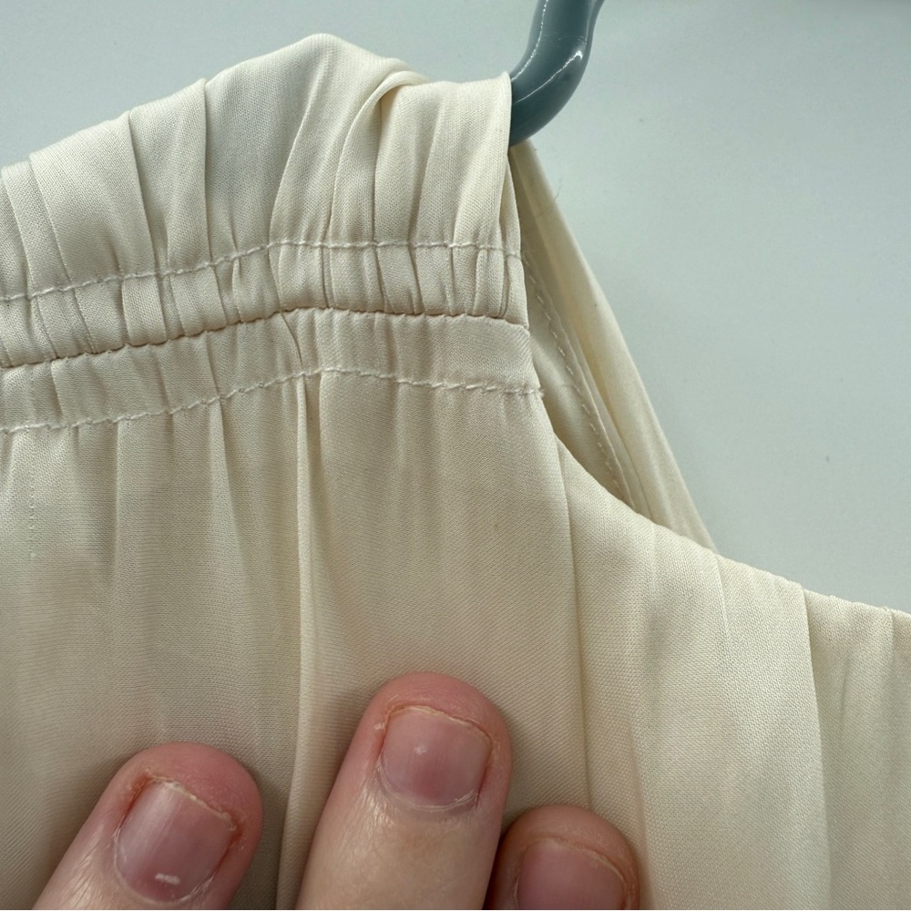 Ulla Johnson Amal Ivory Silky Ruffle Long Sleeve Wrap Top Boho Mini Dress Sz 8‎ - Picture 11 of 16